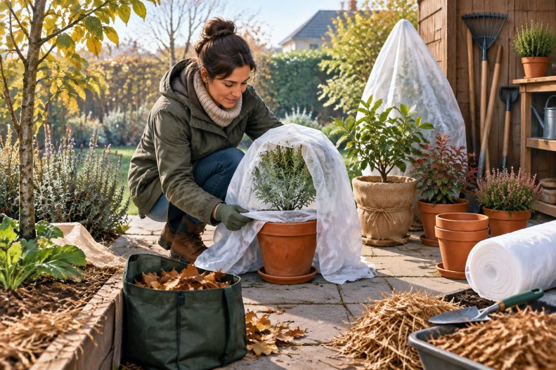 Comment protéger les plantes, les pots et les outils avant le gel