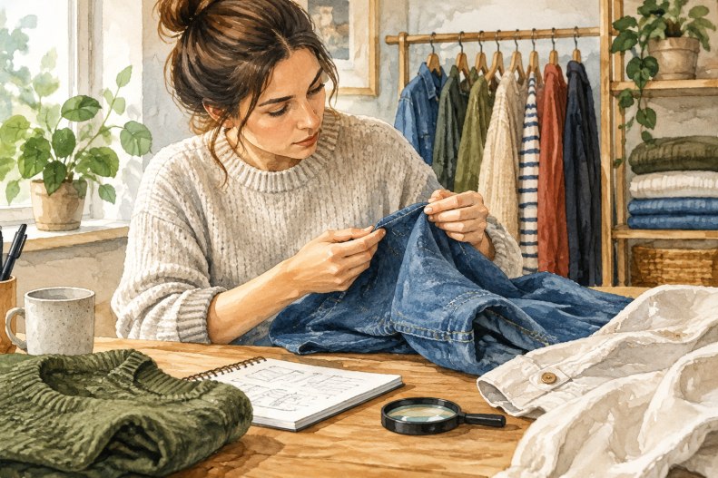 Cómo elegir ropa duradera: tejidos, costuras y detalles que revisar