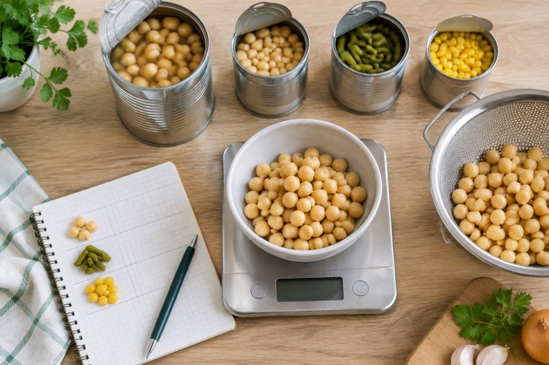 Conserves : compare les formats grâce au poids égoutté