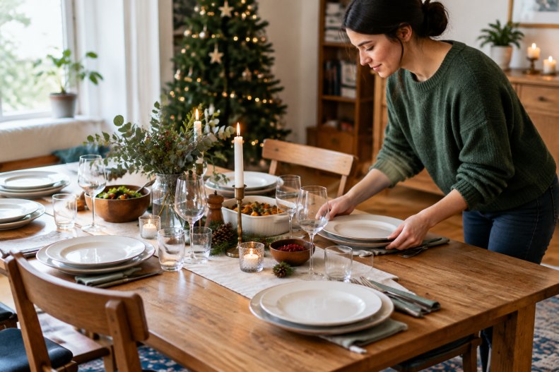 How to Set a Christmas Table with What You Already Own