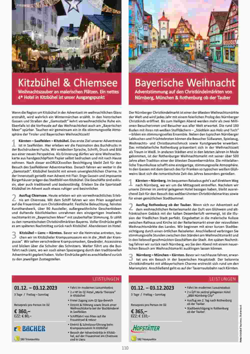 Bacher Reisen Flugblatt (ab 01.06.2023) - Angebote und Prospekt - Seite 110