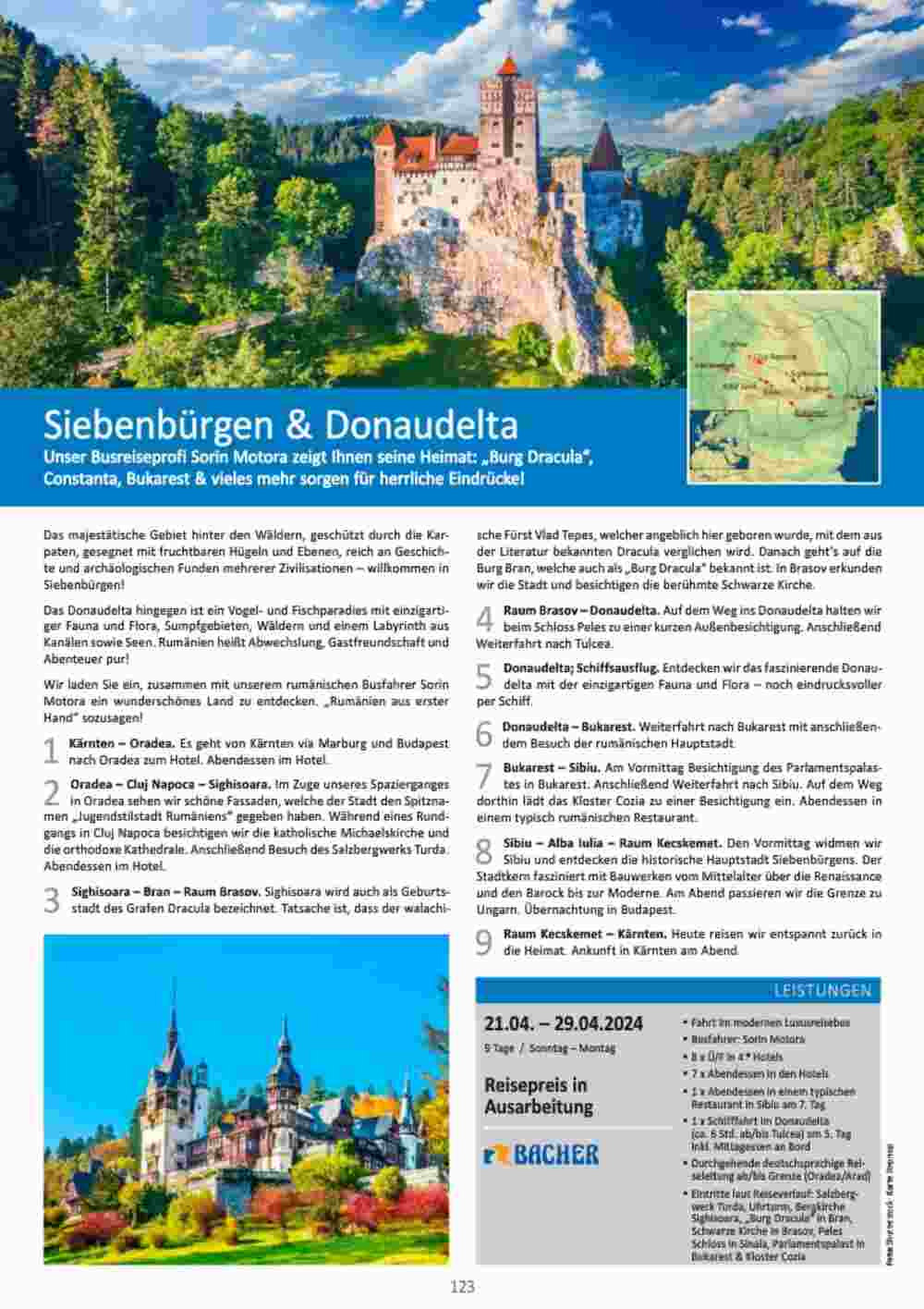 Bacher Reisen Flugblatt (ab 01.06.2023) - Angebote und Prospekt - Seite 123