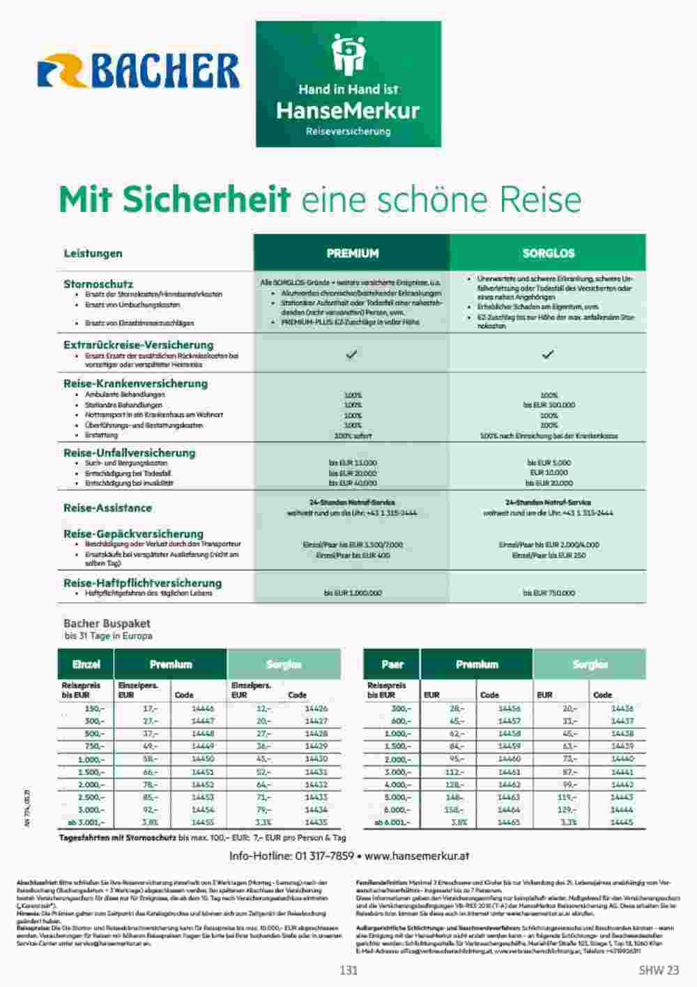 Bacher Reisen Flugblatt (ab 01.06.2023) - Angebote und Prospekt - Seite 131