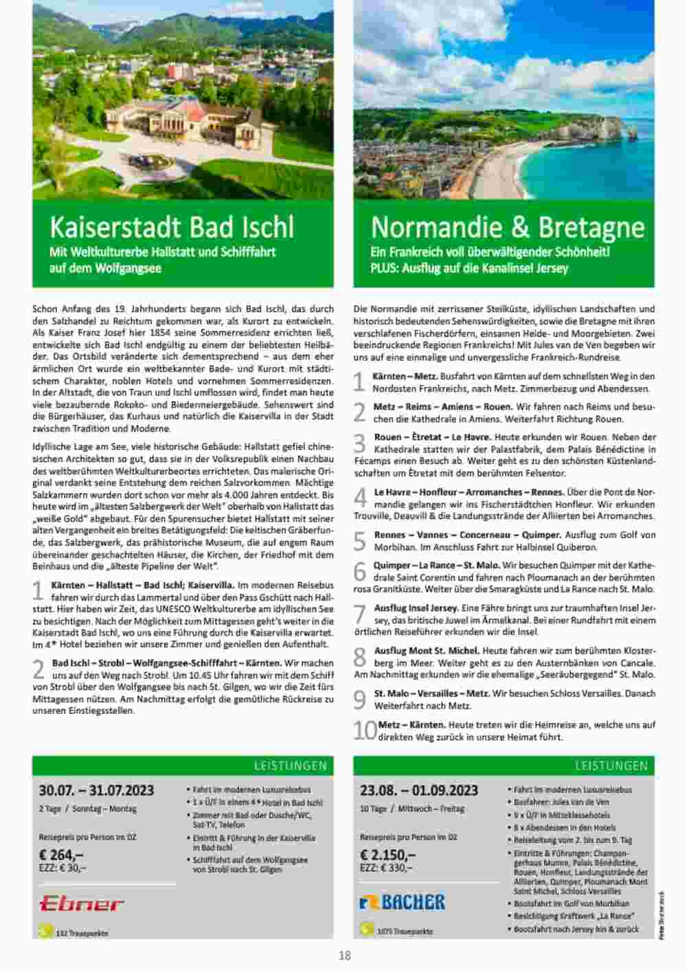 Bacher Reisen Flugblatt (ab 01.06.2023) - Angebote und Prospekt - Seite 18