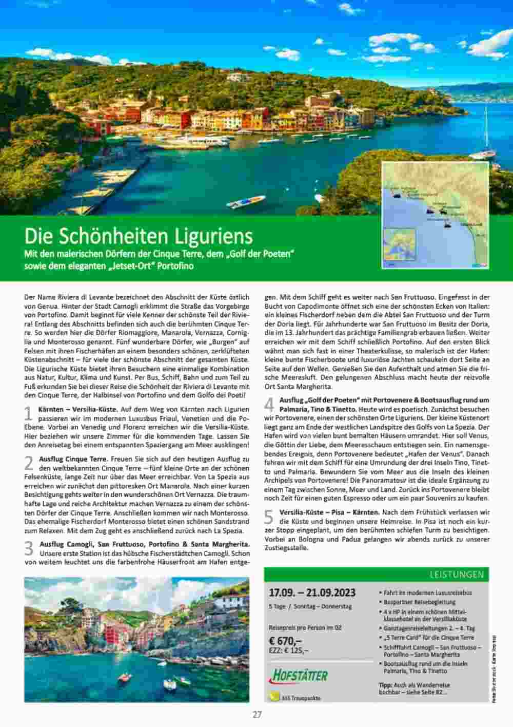 Bacher Reisen Flugblatt (ab 01.06.2023) - Angebote und Prospekt - Seite 27