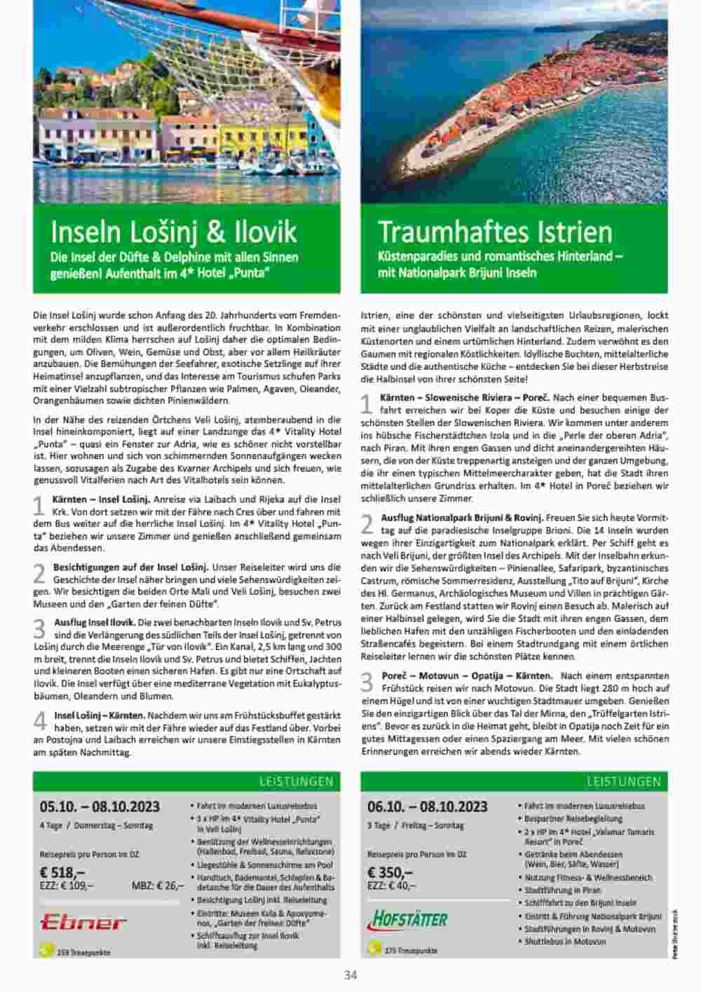 Bacher Reisen Flugblatt (ab 01.06.2023) - Angebote und Prospekt - Seite 34