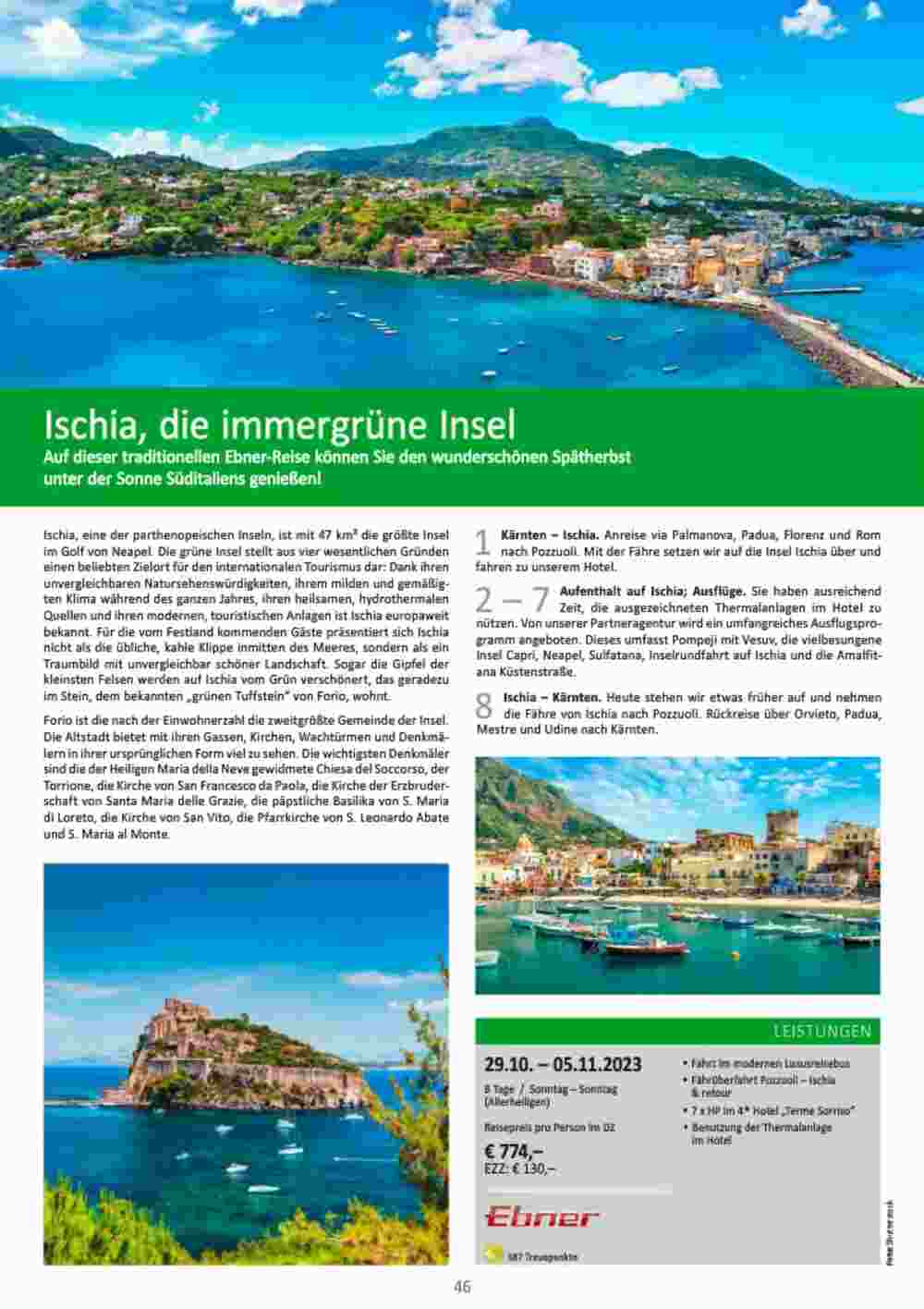 Bacher Reisen Flugblatt (ab 01.06.2023) - Angebote und Prospekt - Seite 46