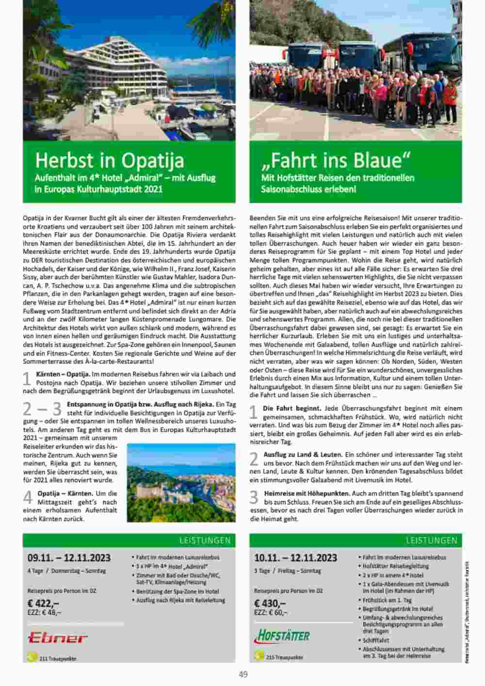 Bacher Reisen Flugblatt (ab 01.06.2023) - Angebote und Prospekt - Seite 49