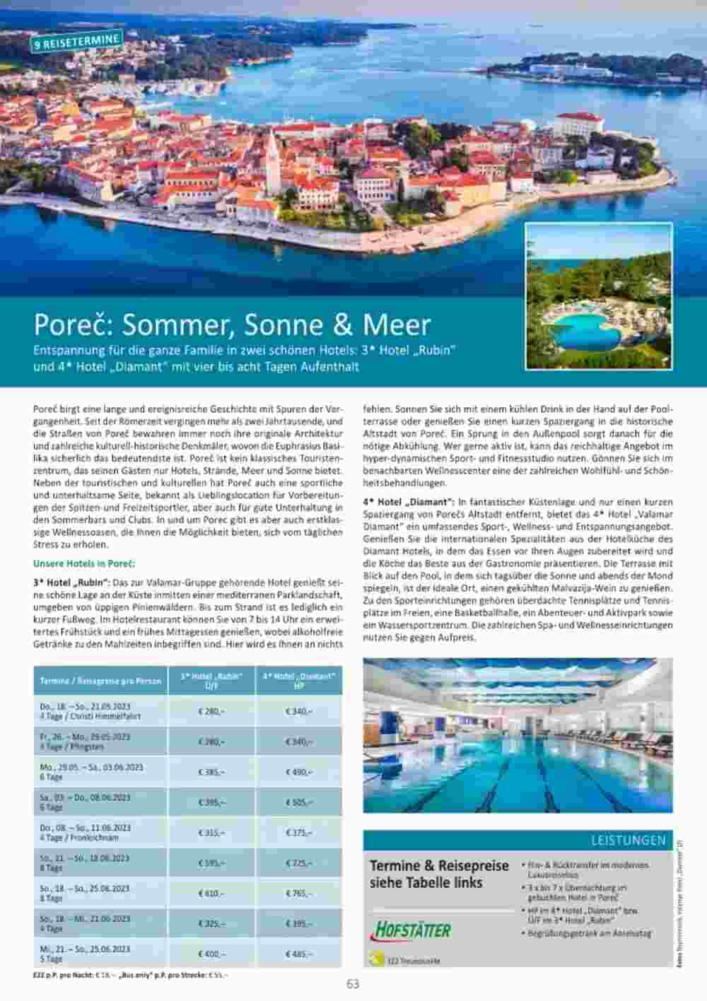 Bacher Reisen Flugblatt (ab 01.06.2023) - Angebote und Prospekt - Seite 63