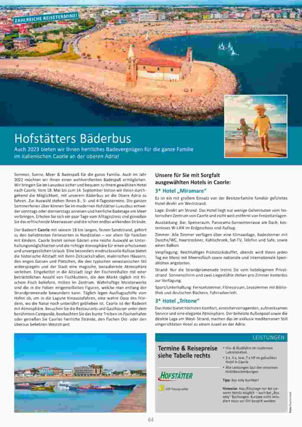 Bacher Reisen Flugblatt (ab 01.06.2023) - Angebote und Prospekt - Seite 64