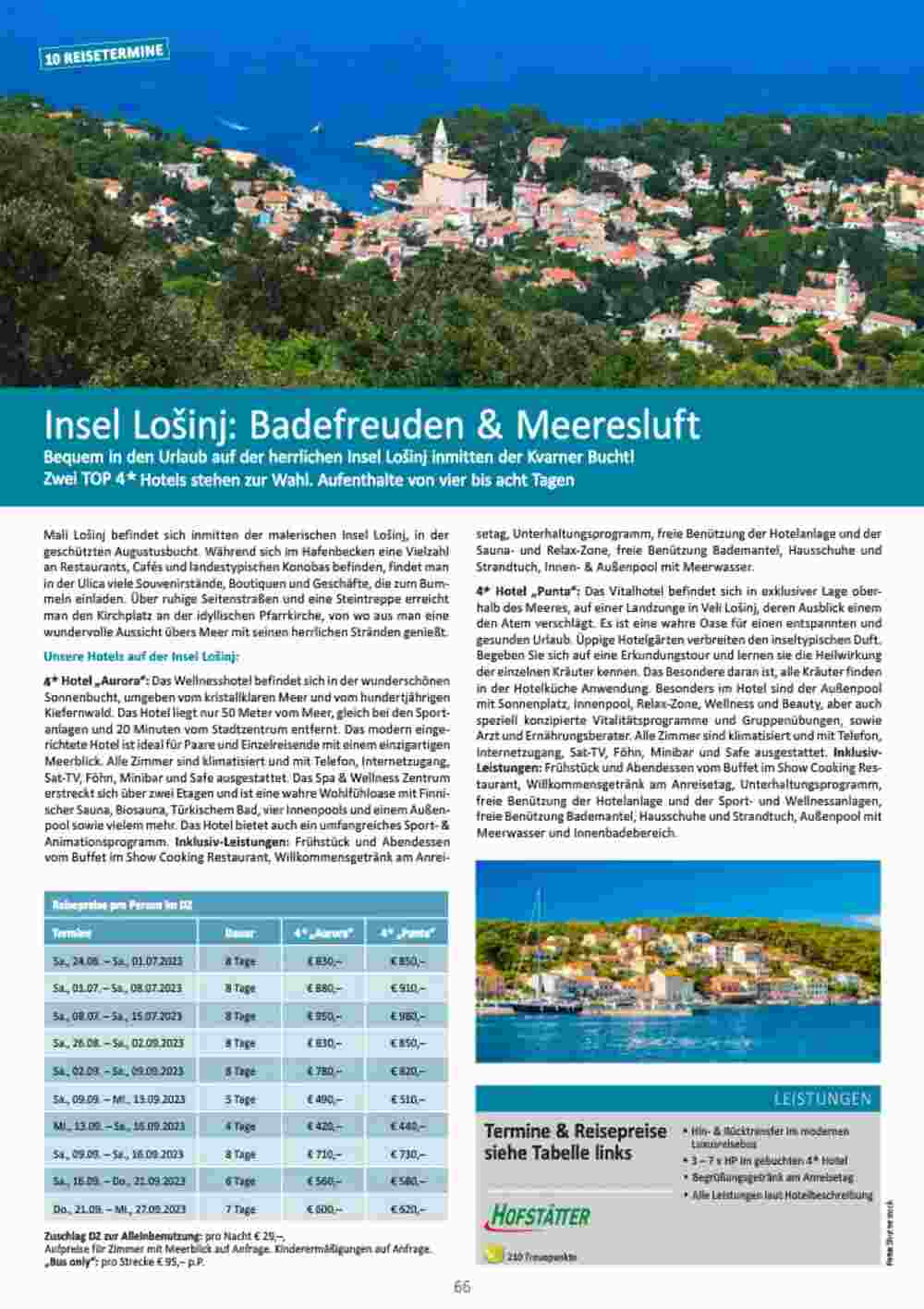 Bacher Reisen Flugblatt (ab 01.06.2023) - Angebote und Prospekt - Seite 66