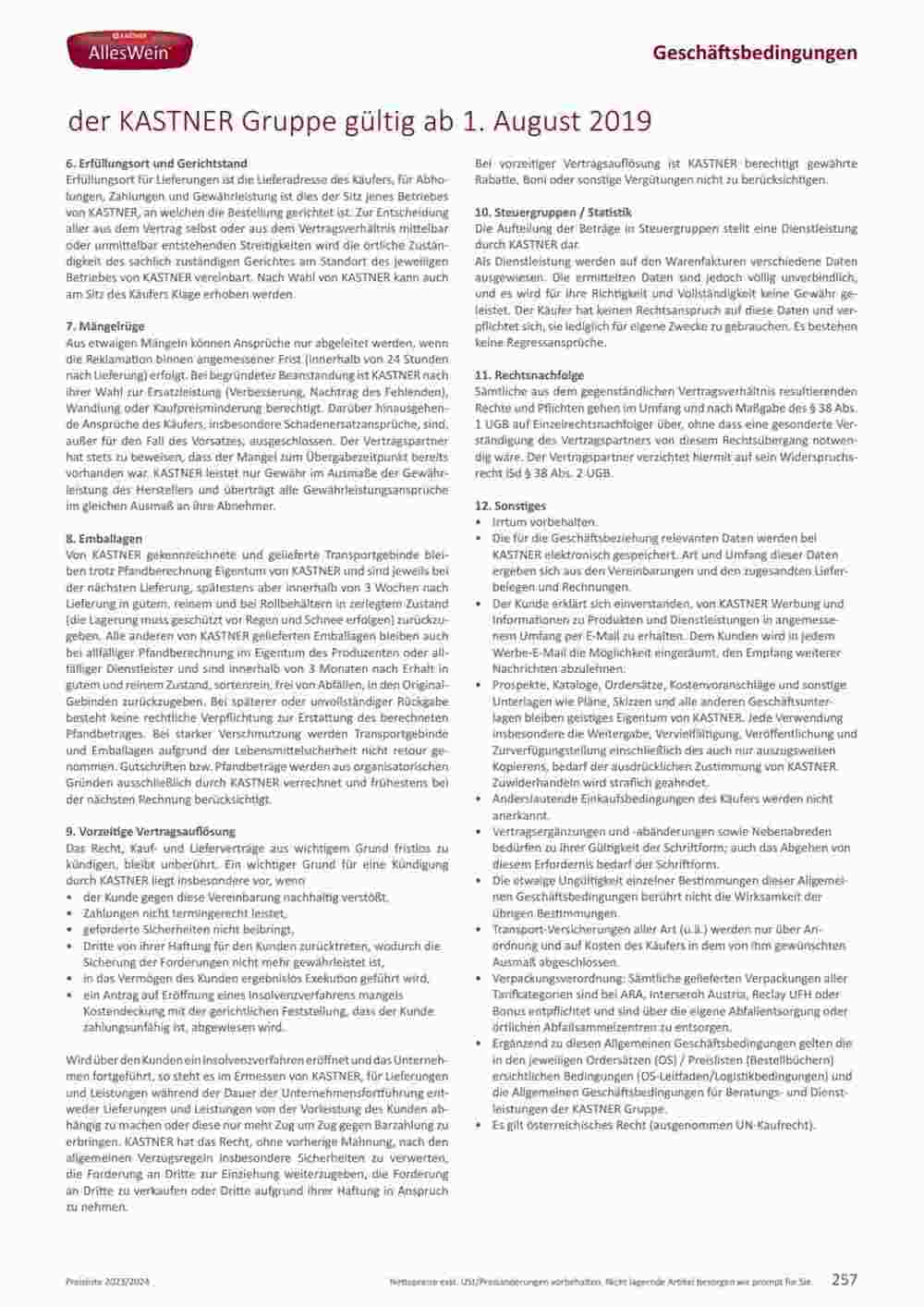 Kastner Flugblatt (ab 01.07.2023) - Angebote und Prospekt - Seite 259