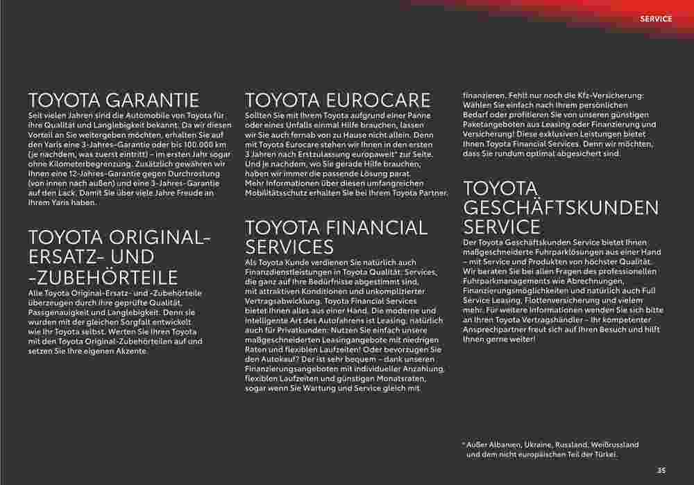 Toyota Flugblatt (ab 11.07.2023) - Angebote und Prospekt - Seite 35