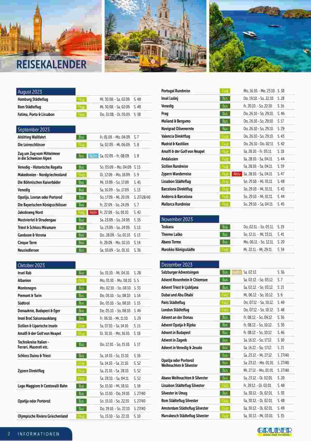 Gruber Reisen Flugblatt (ab 28.07.2023) - Angebote und Prospekt - Seite 2