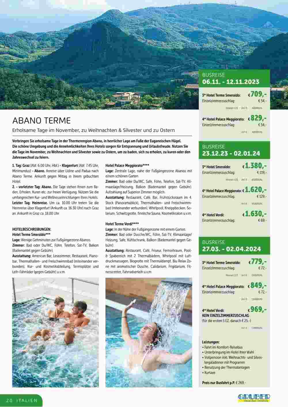 Gruber Reisen Flugblatt (ab 28.07.2023) - Angebote und Prospekt - Seite 20