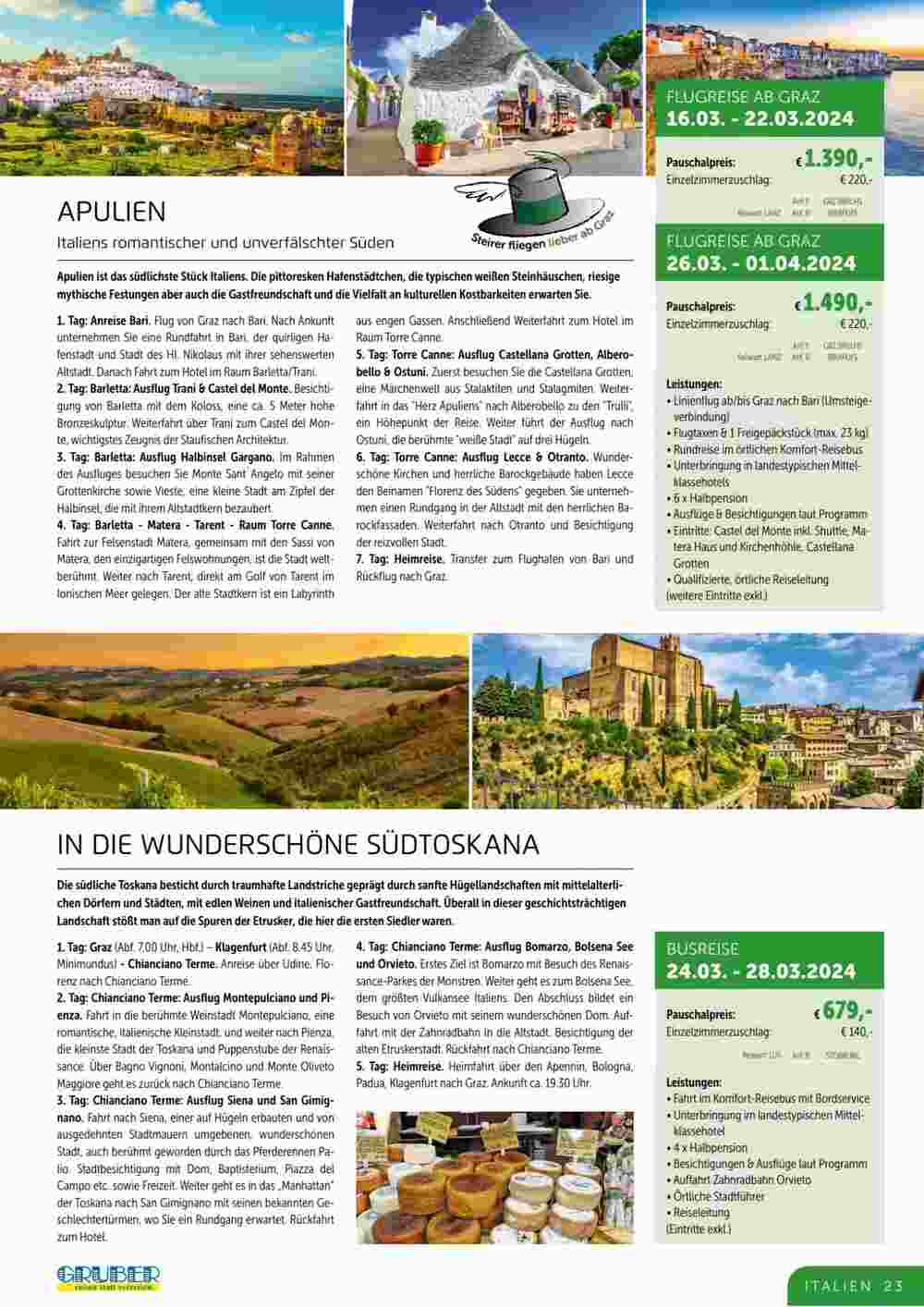 Gruber Reisen Flugblatt (ab 28.07.2023) - Angebote und Prospekt - Seite 23