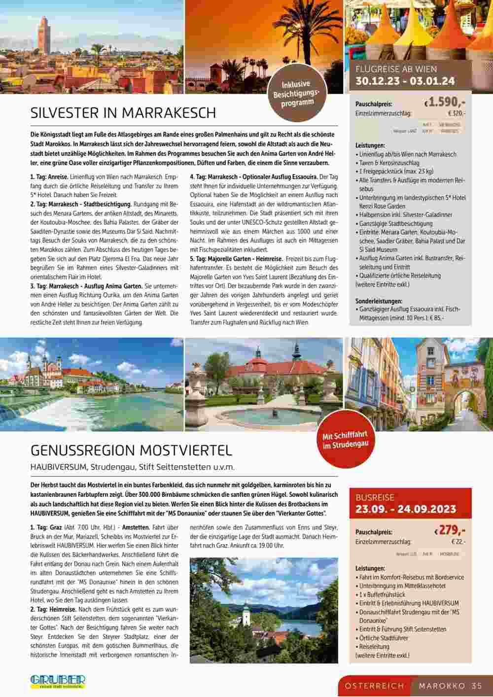 Gruber Reisen Flugblatt (ab 28.07.2023) - Angebote und Prospekt - Seite 35