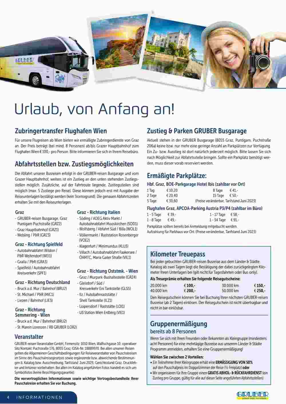 Gruber Reisen Flugblatt (ab 28.07.2023) - Angebote und Prospekt - Seite 4