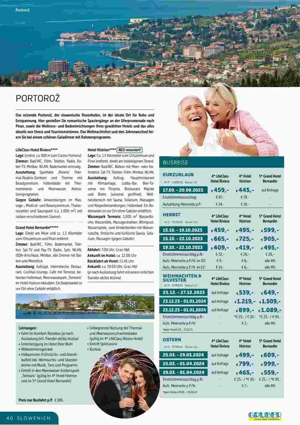 Gruber Reisen Flugblatt (ab 28.07.2023) - Angebote und Prospekt - Seite 40