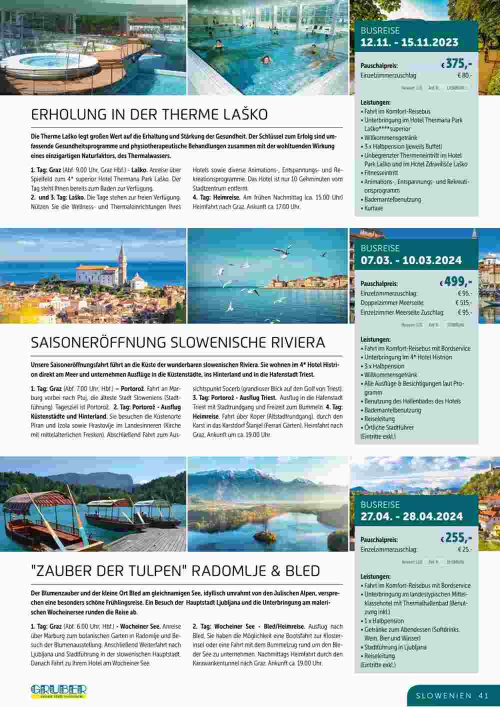 Gruber Reisen Flugblatt (ab 28.07.2023) - Angebote und Prospekt - Seite 41