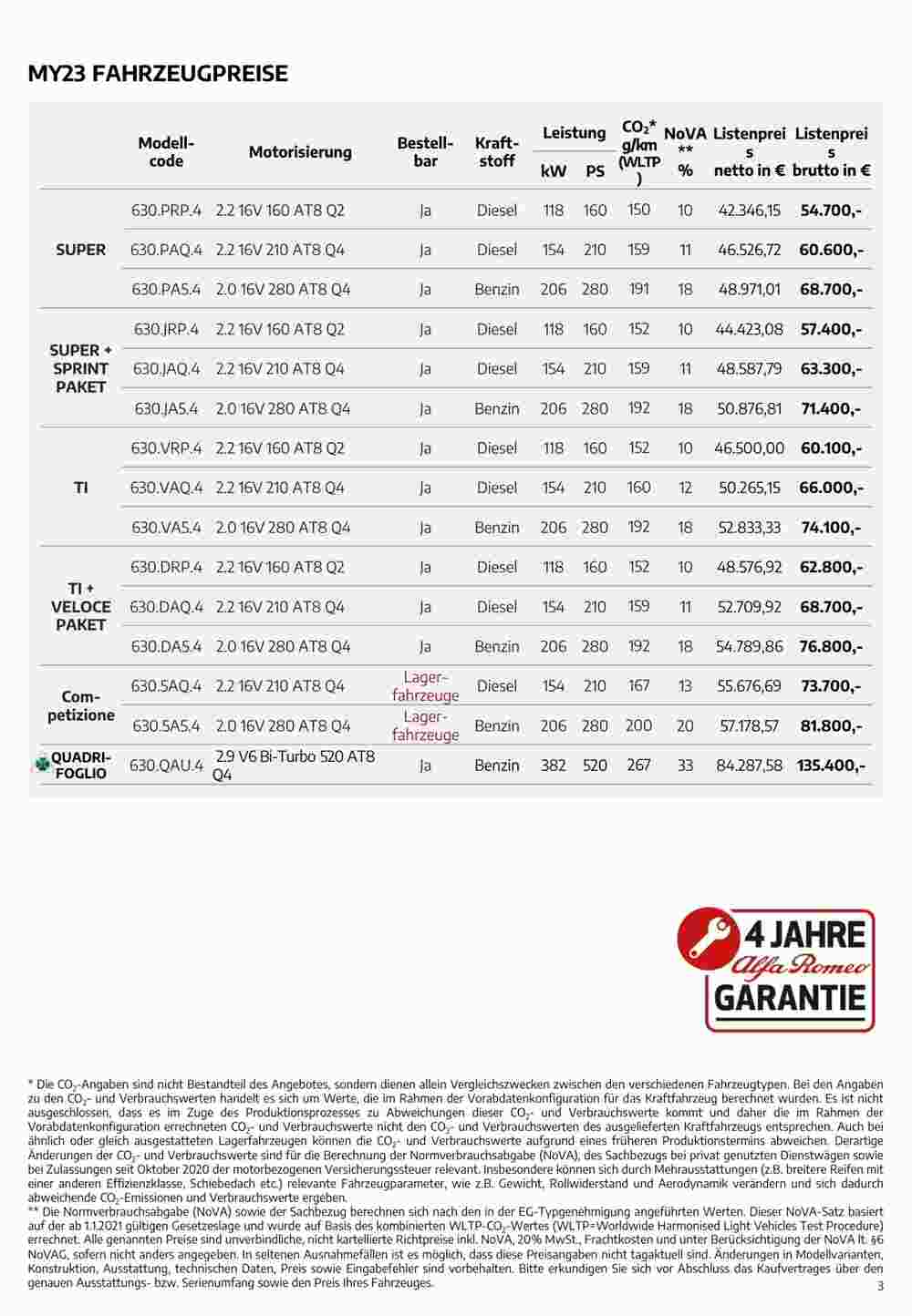 Alfa Romeo Flugblatt (ab 02.08.2023) - Angebote und Prospekt - Seite 3