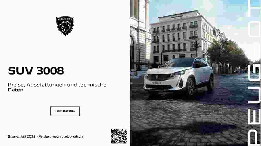 Peugeot Flugblatt (ab 02.08.2023) - Angebote und Prospekt - Seite 1