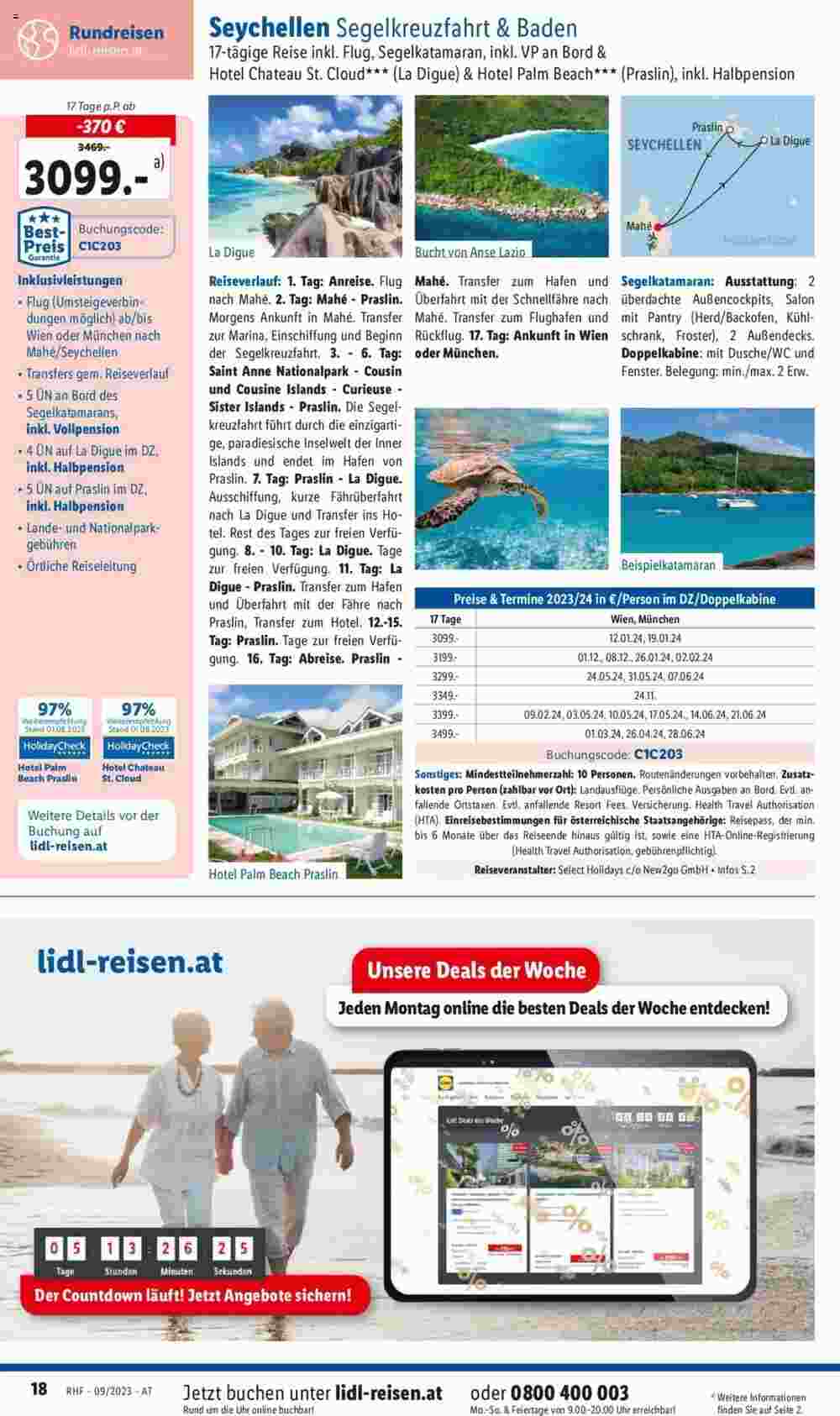 Lidl Reisen Flugblatt (ab 30.08.2023) - Angebote und Prospekt - Seite 18