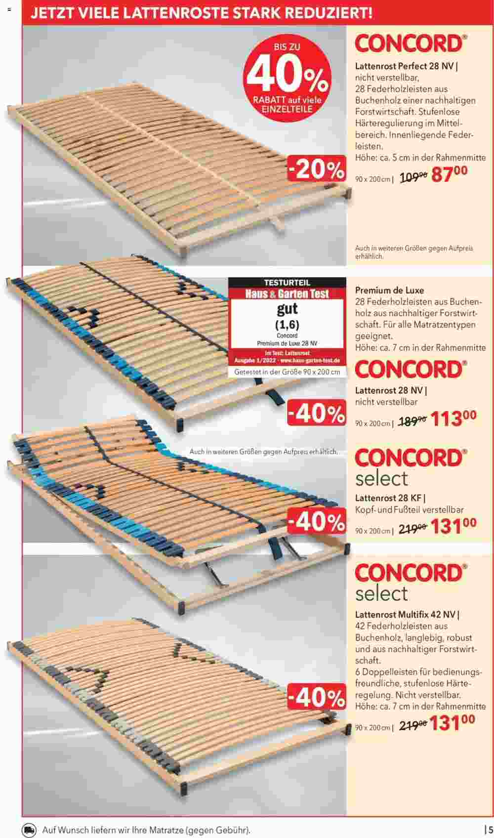 Matratzen Concord Flugblatt (ab 30.08.2023) - Angebote und Prospekt - Seite 5