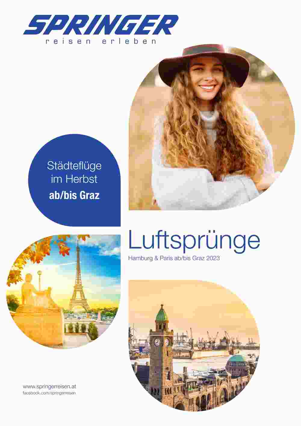 Springer Reisen Flugblatt (ab 01.09.2023) - Angebote und Prospekt - Seite 1