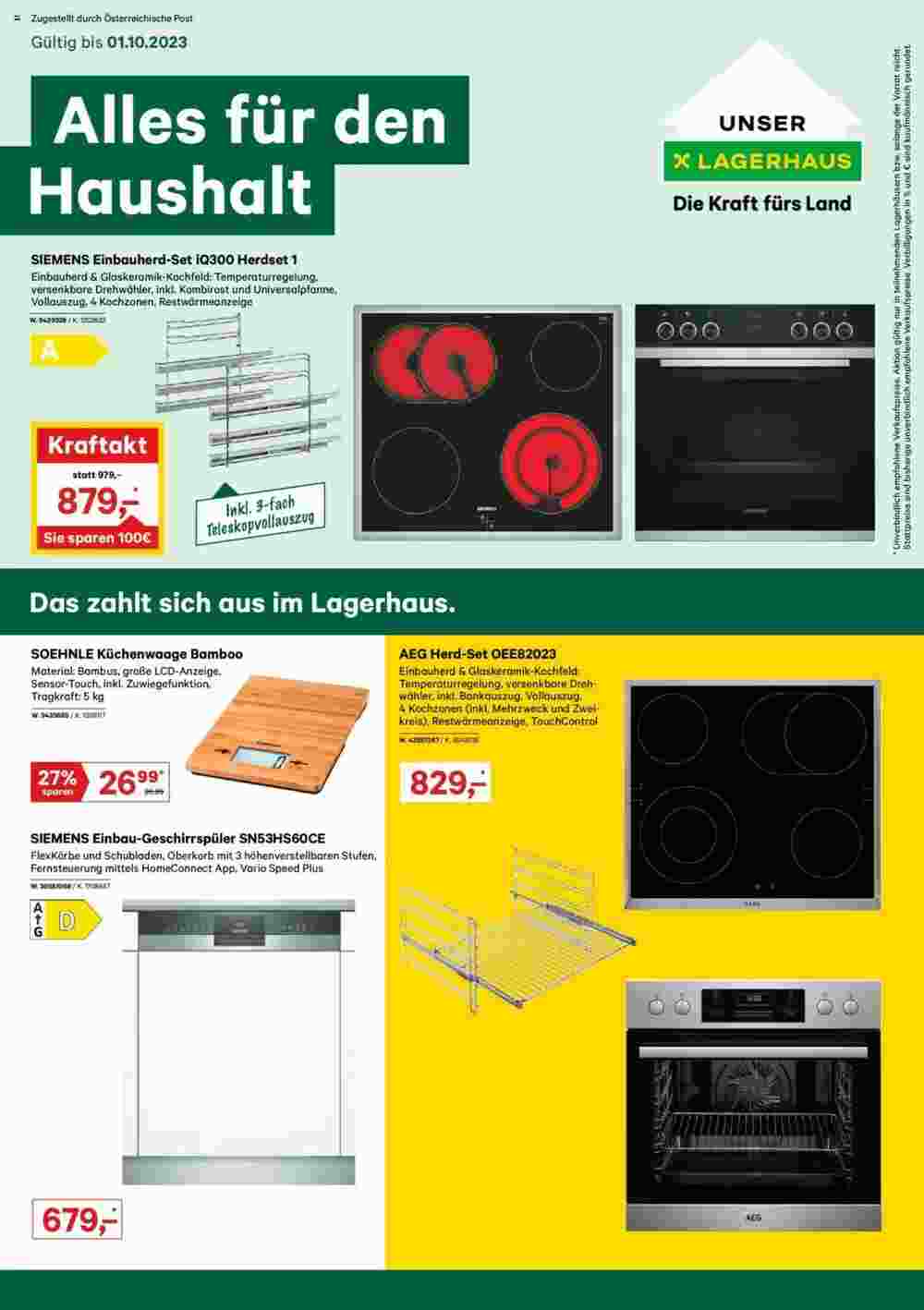 Lagerhaus Flugblatt (ab 06.09.2023) - Angebote und Prospekt - Seite 1