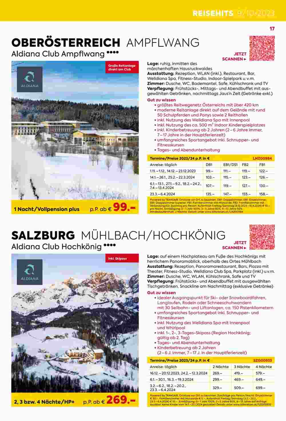 Billa Reisen Flugblatt (ab 07.09.2023) - Angebote und Prospekt - Seite 17