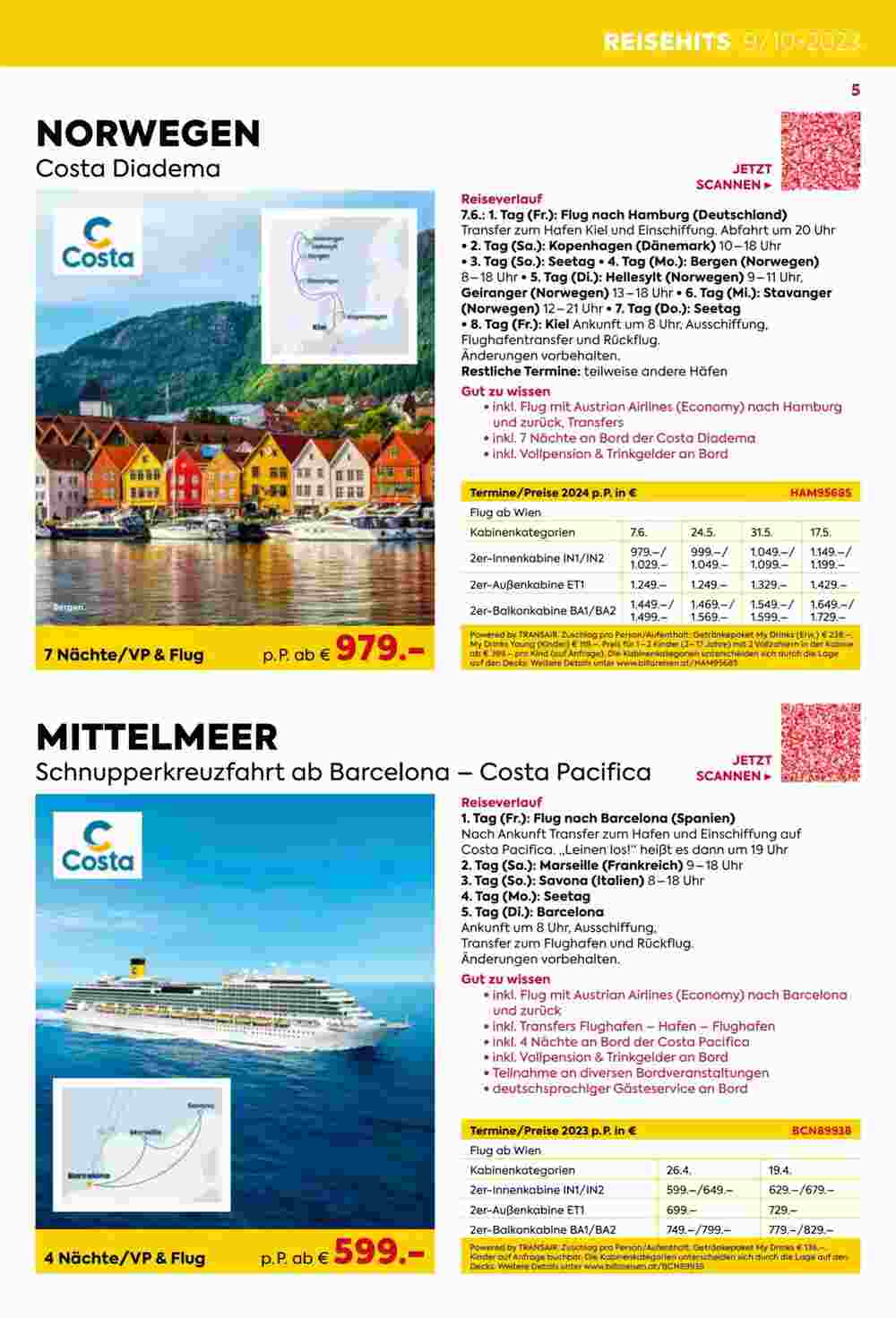 Billa Reisen Flugblatt (ab 07.09.2023) - Angebote und Prospekt - Seite 5