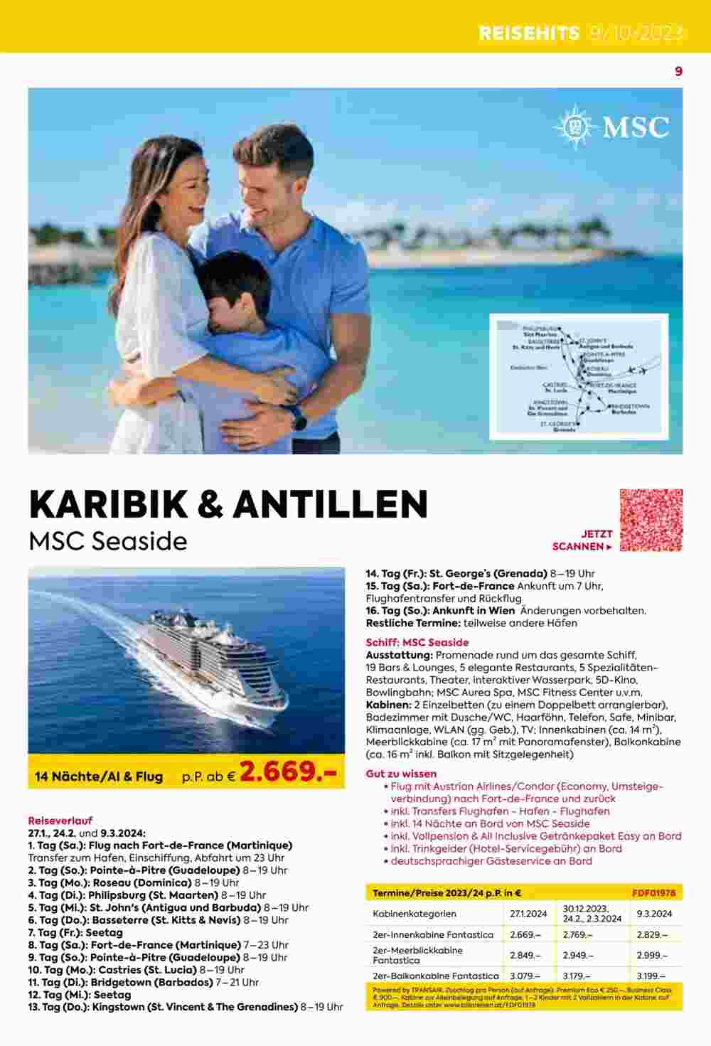 Billa Reisen Flugblatt (ab 07.09.2023) - Angebote und Prospekt - Seite 9