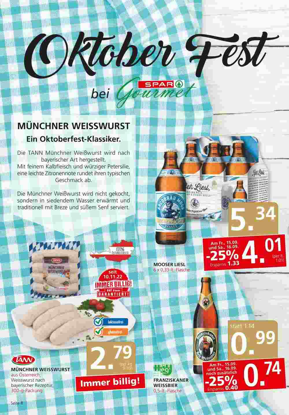 SPAR Gourmet Flugblatt (ab 14.09.2023) - Angebote und Prospekt - Seite 8