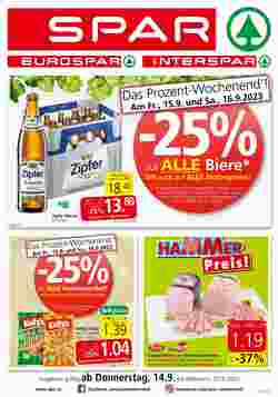 Spar Flugblatt (ab 14.09.2023) - Angebote und Prospekt