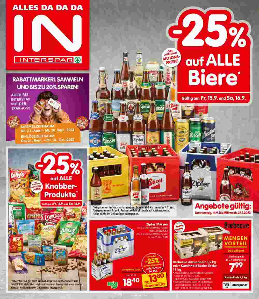 Interspar Flugblatt (ab 14.09.2023) - Angebote und Prospekt - Seite 1