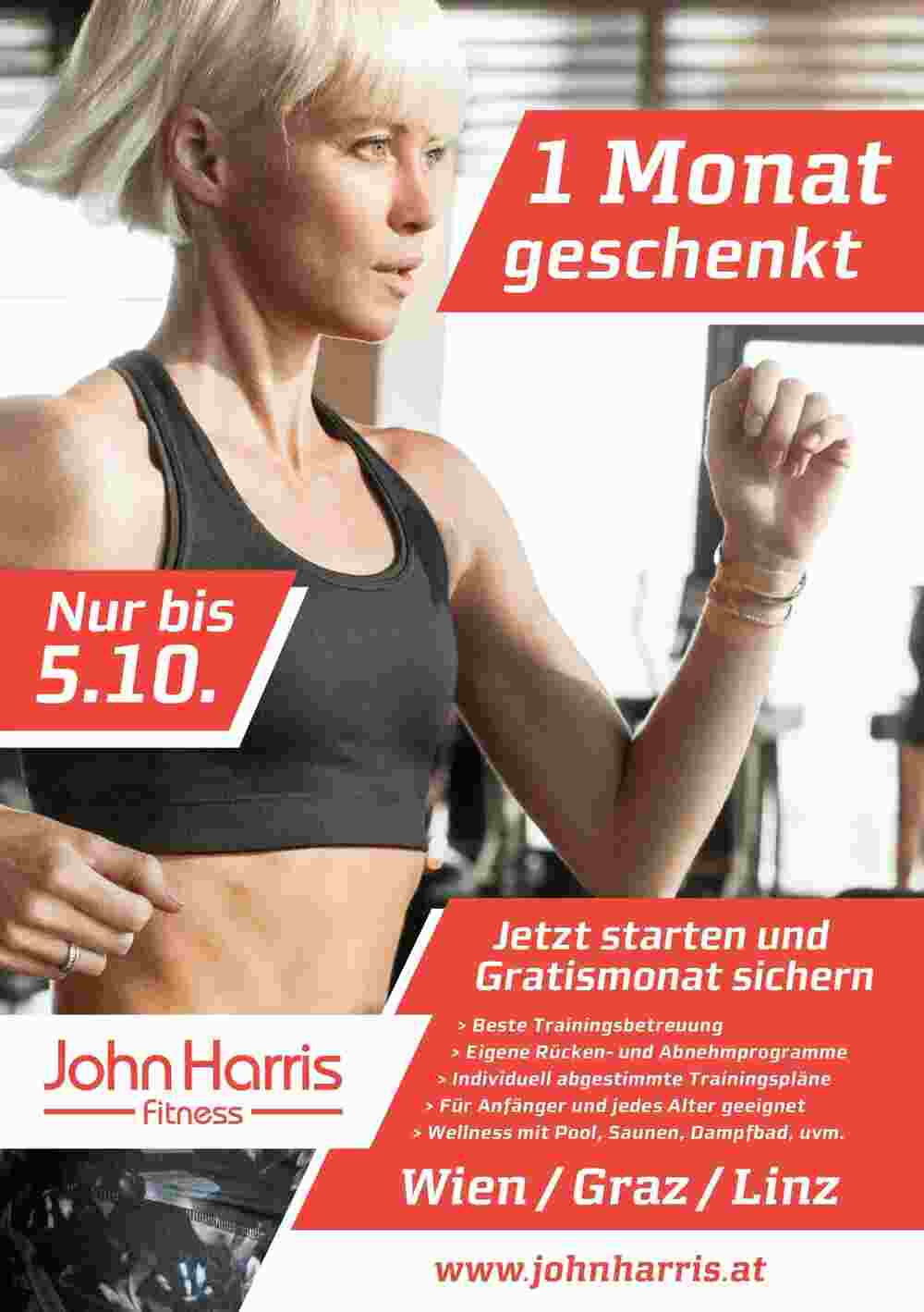 John Harris Fitness Flugblatt (ab 15.09.2023) - Angebote und Prospekt - Seite 1