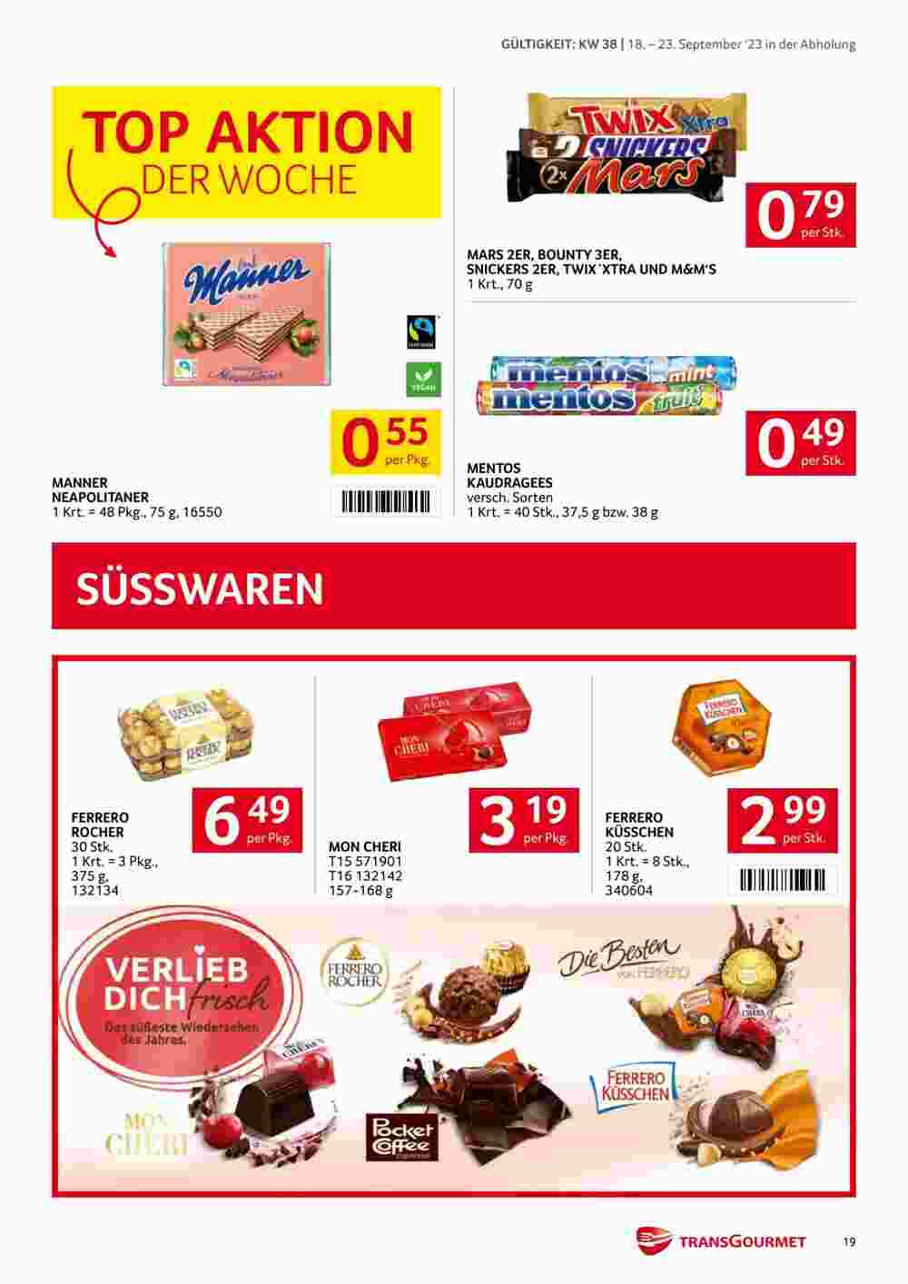 Transgourmet Flugblatt (ab 17.09.2023) - Angebote und Prospekt - Seite 19