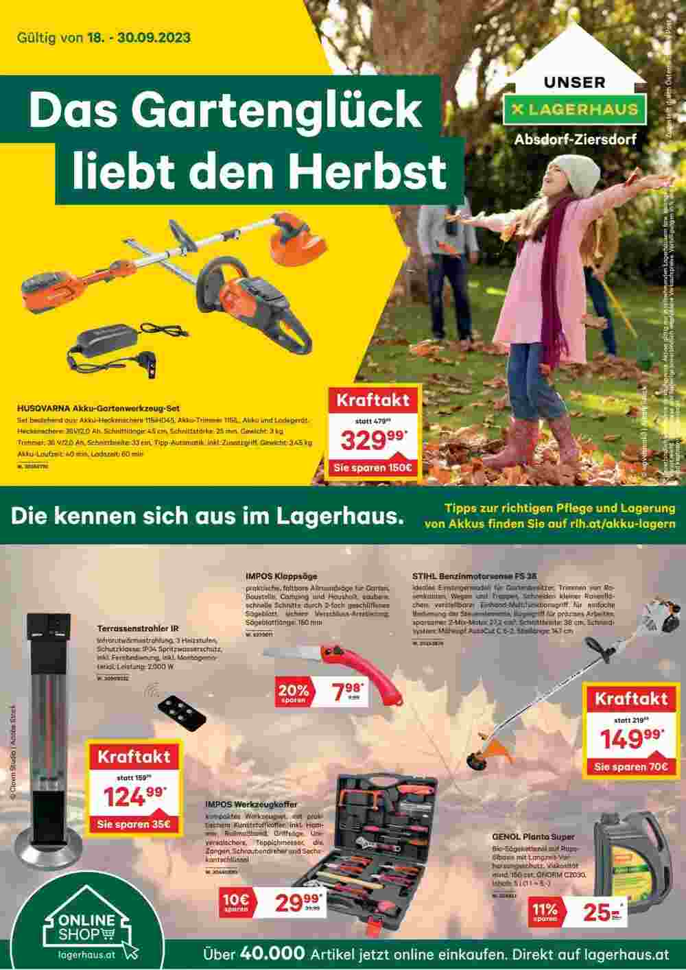 Lagerhaus Graz Land Flugblatt (ab 18.09.2023) - Angebote und Prospekt - Seite 1