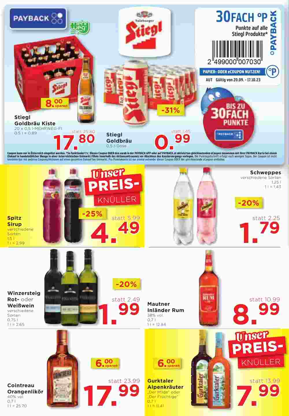 Unimarkt Flugblatt (ab 20.09.2023) - Angebote und Prospekt - Seite 10