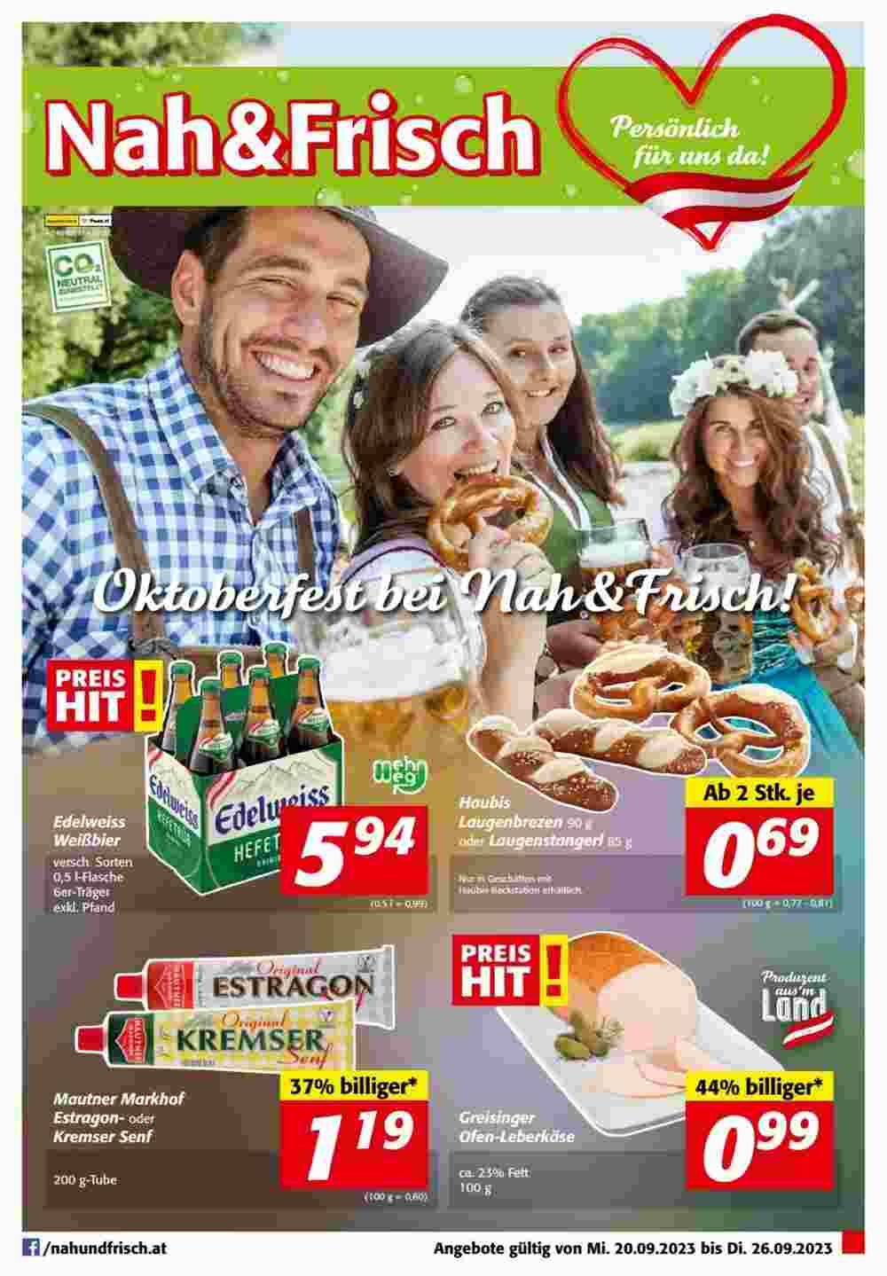Nah&Frisch Flugblatt (ab 20.09.2023) - Angebote und Prospekt - Seite 1