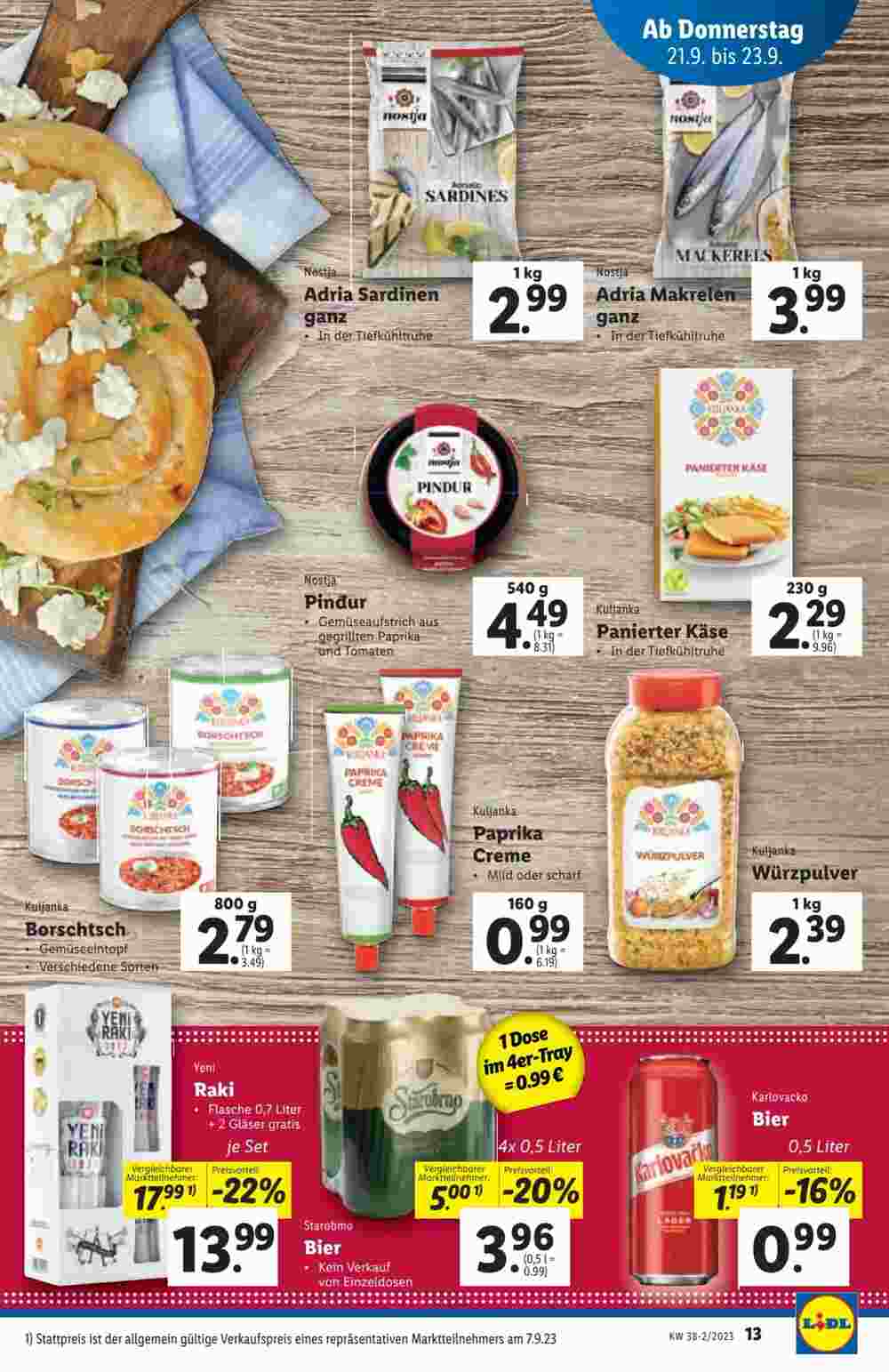 Lidl Flugblatt (ab 21.09.2023) - Angebote und Prospekt - Seite 13