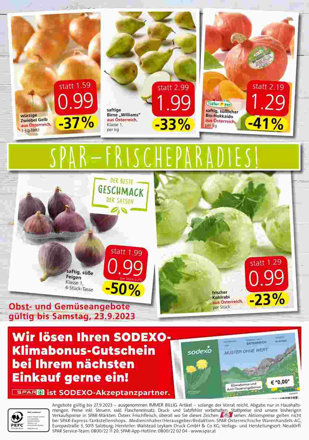 Spar Flugblatt (ab 21.09.2023) - Angebote und Prospekt - Seite 16