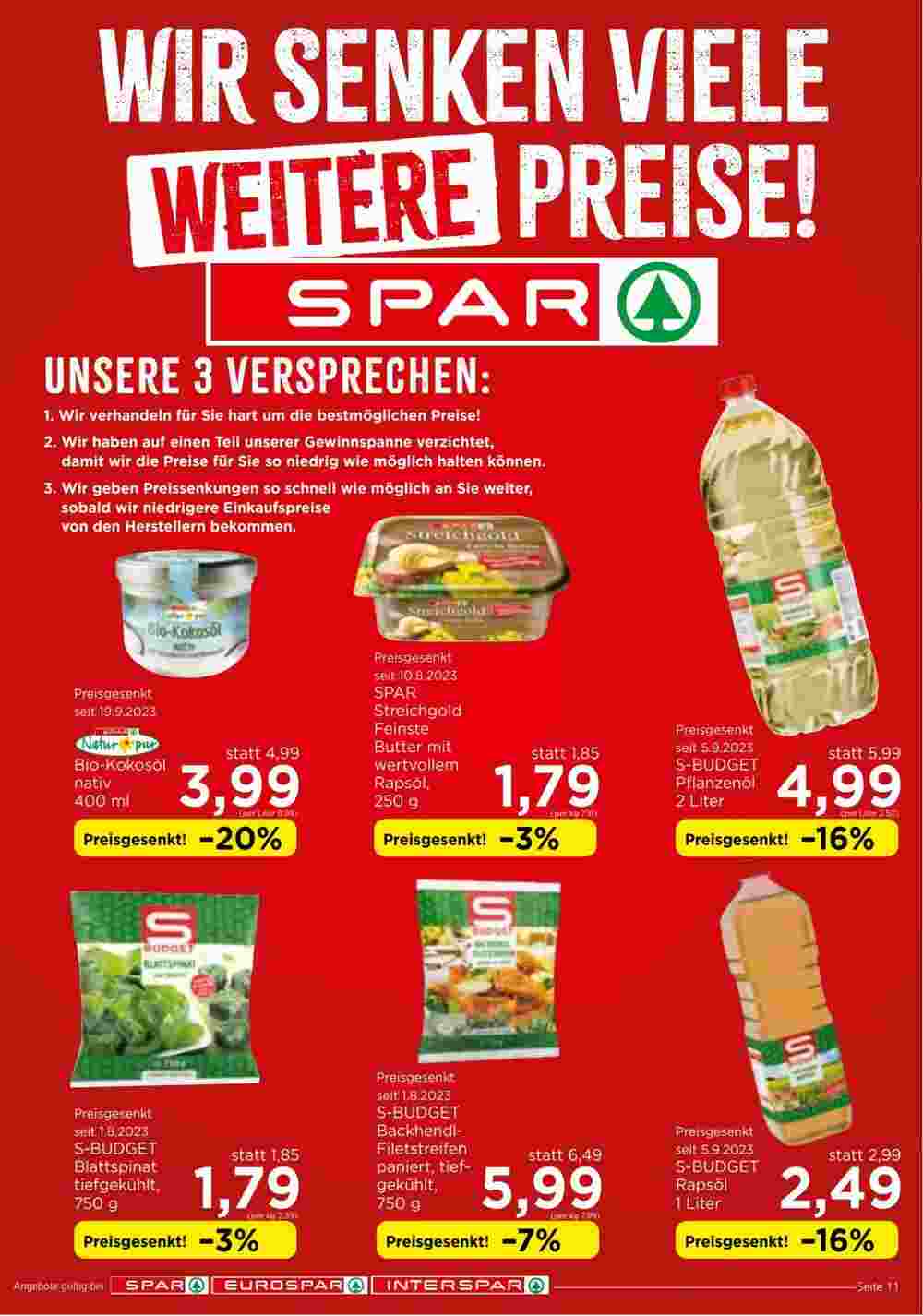 Eurospar Flugblatt (ab 21.09.2023) - Angebote und Prospekt - Seite 11