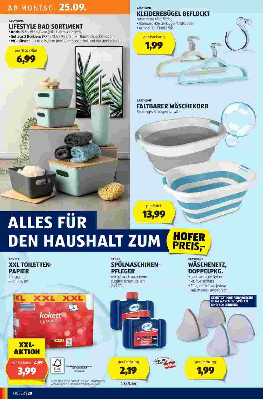Hofer Flugblatt (ab 22.09.2023) - Angebote und Prospekt - Seite 22