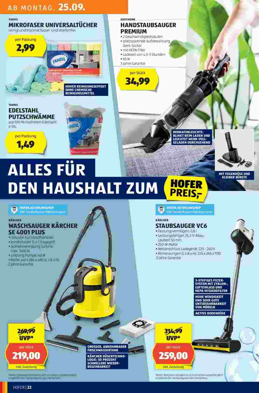 Hofer Flugblatt (ab 22.09.2023) - Angebote und Prospekt - Seite 24