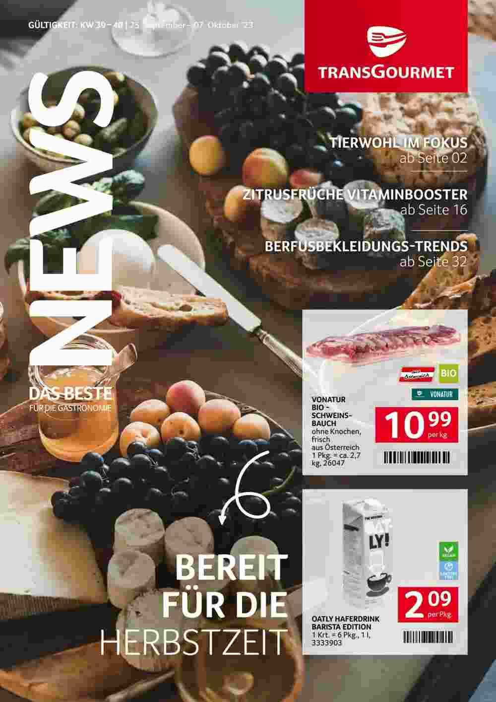 Transgourmet Flugblatt (ab 24.09.2023) - Angebote und Prospekt - Seite 1