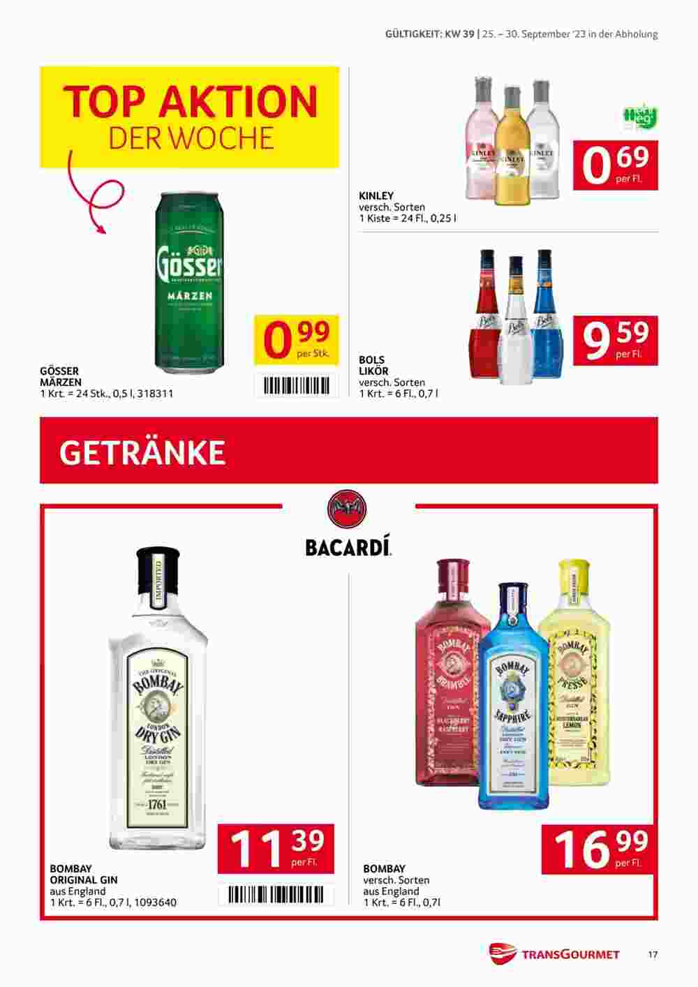 Transgourmet Flugblatt (ab 24.09.2023) - Angebote und Prospekt - Seite 17
