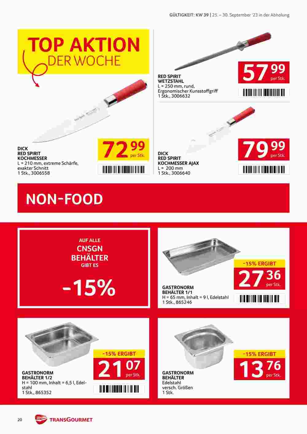 Transgourmet Flugblatt (ab 24.09.2023) - Angebote und Prospekt - Seite 20