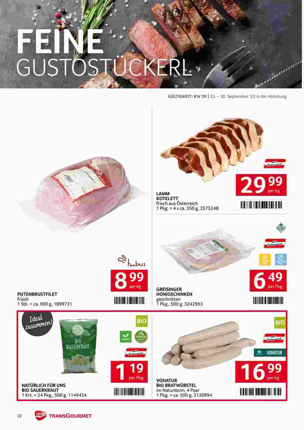 Transgourmet Flugblatt (ab 24.09.2023) - Angebote und Prospekt - Seite 22